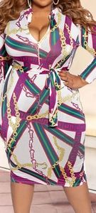 Muti Color Casual Dress